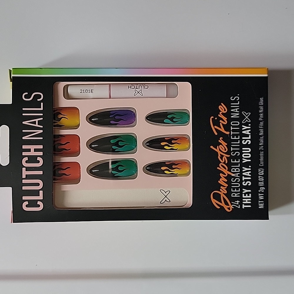 Clutch Nails - Extra Long Stilleto - Dumpster Fire